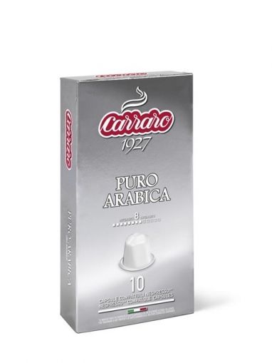 Carraro Капсули кафе Puro Arabica 10x5.2г. (съвместими с Неспресо)