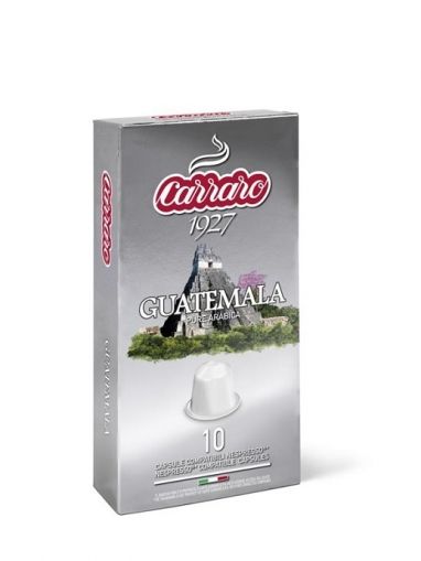 Carraro Капсули кафе Single Origin Guatemala 10x5.2 гр.(съвместими с Неспресо)