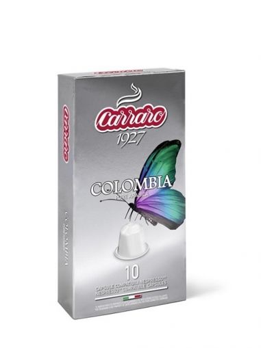 Carraro Капсули кафе Single Origin Colombia 10x5.2 гр.(съвместими с Неспресо)